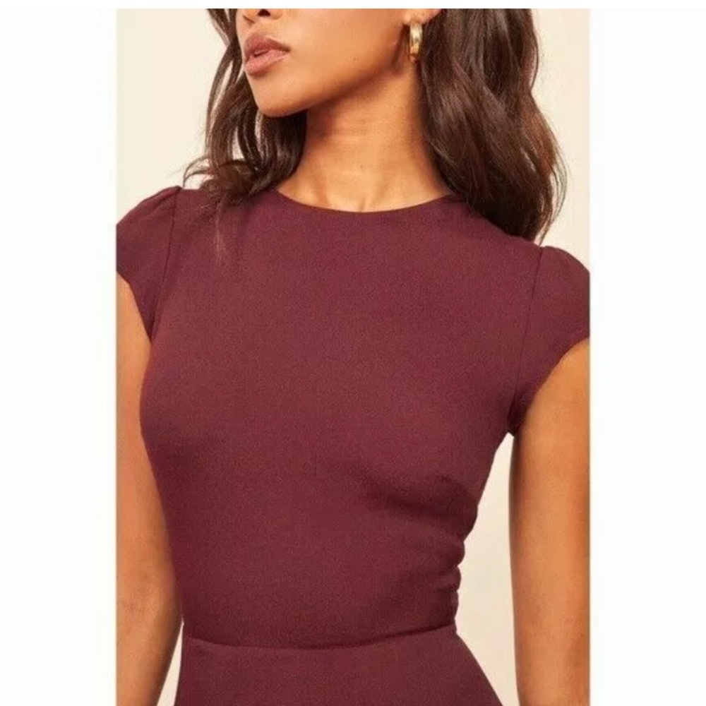 Reformation Gavin Dress, NWOT - Plum, size 6 - Picture 5 of 11